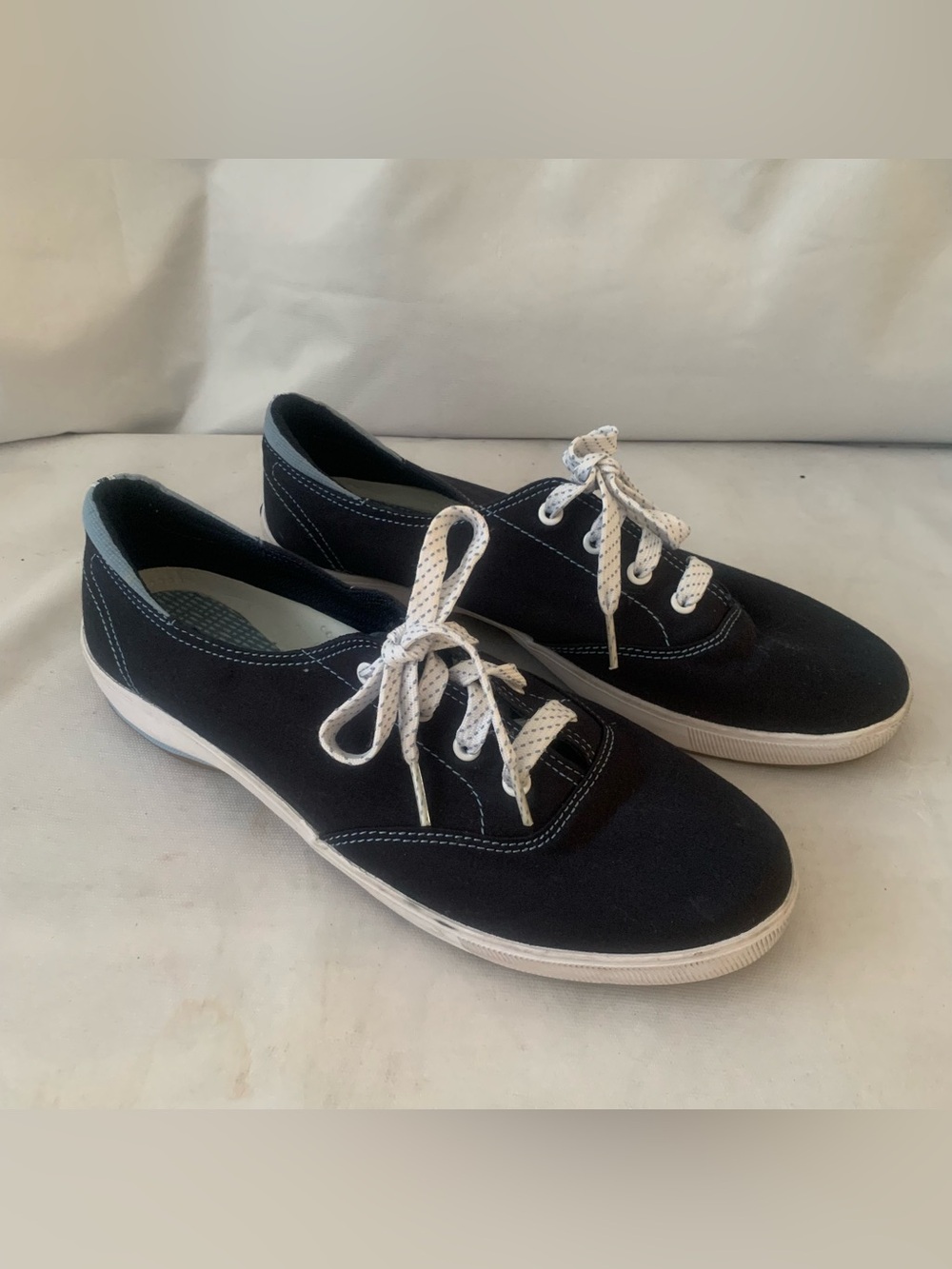 Keds Men’s Blue Canvas Breathable Lace-Up Sneakers Round Toe Shoes Gel-Flex 8.5
